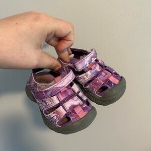 George infant 3 Purple and Pink tie dye closed toe outdoor sandals Shoes